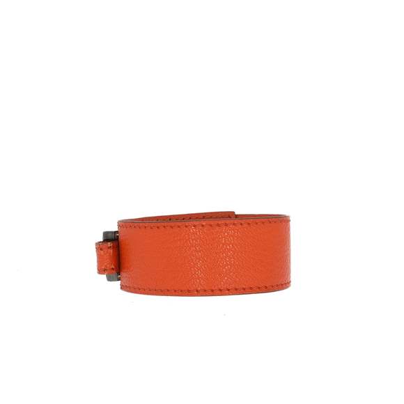HERMES Artemis Bracelet in Orange Leather - Picture 3 of 5